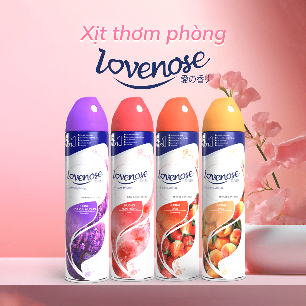 Nước hoa xịt phòng cao cấp Lovenose Aikomi 320ml