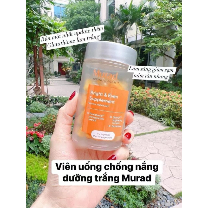 MURAD - [MẪU MỚI] Viên Uống Chống Nắng Sáng Da Murad Bright & Even Supplement 60 Viên