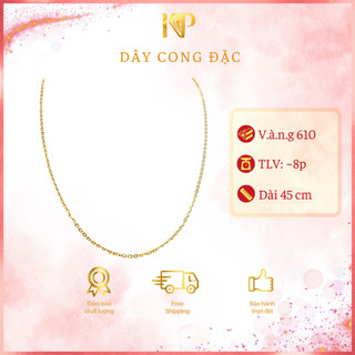 Dây chuyền cong đặc vàng 610 kp kim phát