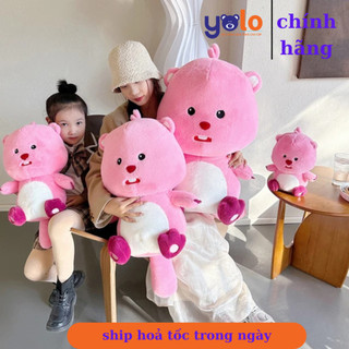 Gấu Bông Hải Ly Loopy Hồng.(chính hãng)thú nhồi bông loopy pororo siêu đáng yêu hàng nhập khẩu