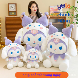 Gấu bông kuromi trắng cosplay cinnamoroll . thú nhồi bông kuromi , cinnamoroll chính hãng