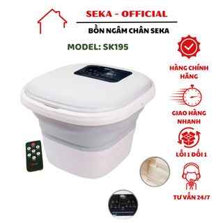 Bồn ngâm massage chân Seka SK195 gấp gọn con lăn tự động, màn hình cảm ứng bảo hành 12 tháng