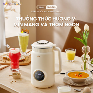 Máy Làm Sữa Hạt Bear 1L Máy Xay Nấu Đa Năng Công Nghệ Xay 3 Chiều, Giảm Tiếng Ồn, Chế Độ Hẹn Giờ Tự Làm Sạch, SB-SH09Q
