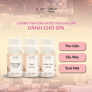 Combo 3 Chai Tinh Dầu Nước Hoa KODO Dành Cho Spa Hương Tươi Mát, Dịu Nhẹ, Thư Giãn - Chai 10mlx3