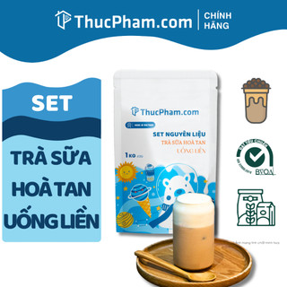 Set Trà Sữa Uống Liền Kem Cheese, Kem Trứng, Kem Matcha, Kem Socola ... ThucPhamcom