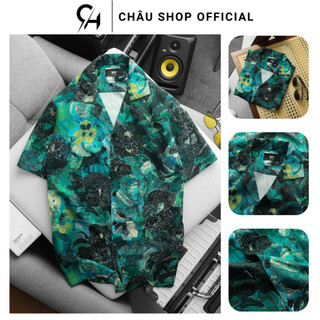Áo Sơ Mi Nam, Áo Sơ Mi Lụa Nam Cuban Lanta CHÂU SHOP OFFICIAL Chất Lụa Mềm Mịn Thoáng Mát Phù Hợp Đi Biển Đi Chơi