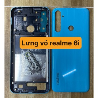 Lưng vỏ+ kính camera+phím bấm điện thoại realme 6i