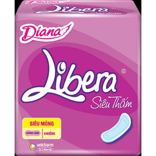 ốc 6 gói Diana siêu thấm Libera dày/mỏng