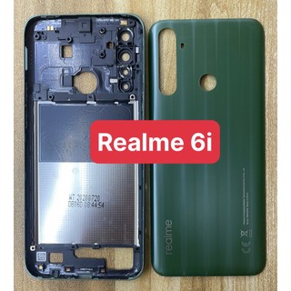Lưng vỏ điện thoại realme 6i có kèm kính camera,phím bấm