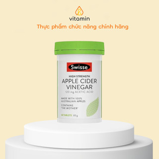 Viên uống giảm cân giấm táo Swisse apple cider vinegar lọ 60 viên