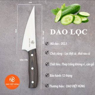 Dao Lọc thịt cá thép không rỉ cán gỗ  DCL1 DAO VIỆT HÙNG