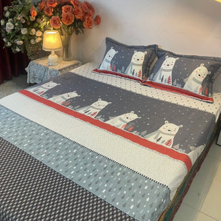 Ga giường cotton 100%, drap cotton bo chun đủ size nệm 1m2 1m6 1m8 2m2 vdhome