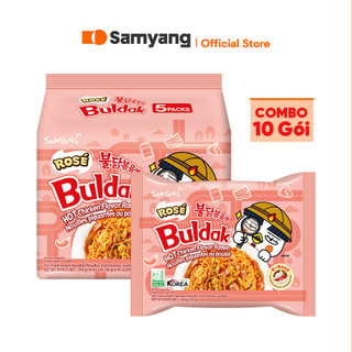  10 Gói mì khô gà cay hoa hồng Rose Buldak Samyang Foods  140g gói  
