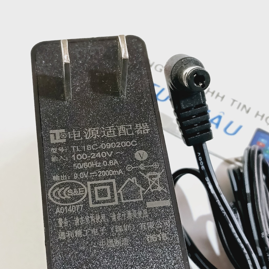 Adapter DC 9V - 2A / Đầu cắm 5.5mm x 2.1mm (Tốt)