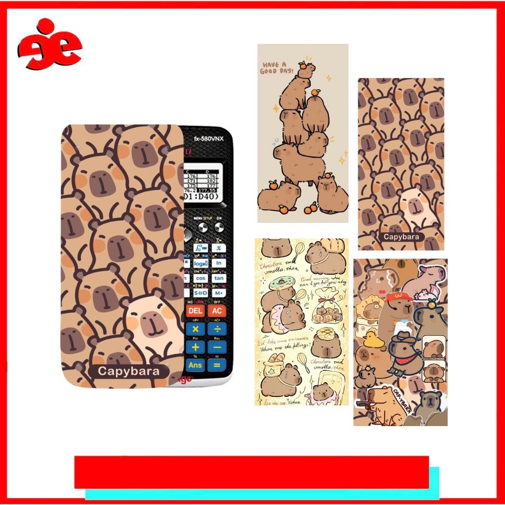 DECAL/ MIẾNG DÁN máy tính cầm tay Hình Capybara - DÁN được TẤT CẢ CÁC LOẠI MÁY(580VNX, 880BTG, 570VN