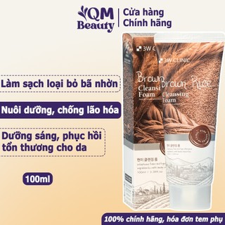 Sữa rửa mặt 3W Clinic Brown Rice Cleansing Foam 100ml Hàn Quốc mẫu mới