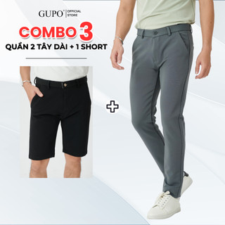  2 Quần Tây Dài Nam Slimfit Ống Côn Cotton GUPO Local Brand 1 Short Tây Âu Co Giãn 4 Chiều