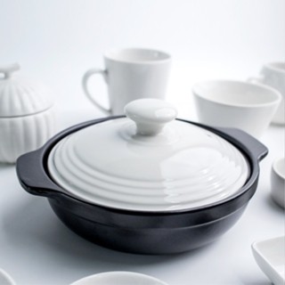 Nồi đất kho thịt nắp sứ trắng Hàn Quốc- 202/ 203/ 204