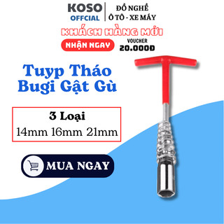 Tuyp tháo bugi gật gù koso 360 độ đa năng 14mm-16mm-21mm cao cấp