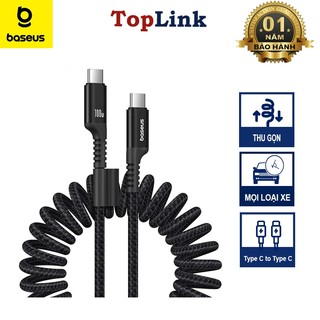 Cáp Sạc Nhanh 100W Dây Xoắn BASEUS Type C Sang Type C Fish Eye PD 100W, Carplay, Truyền Dữ Liệu Cho IP 15, SamSun