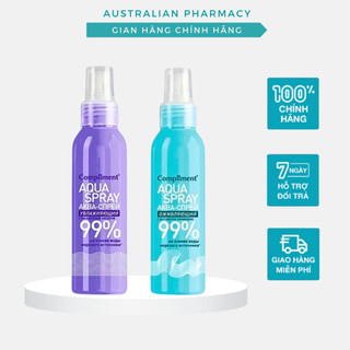 Xịt khoáng aqua spray 99% compliment 200ml cấp ẩm chuyên sâu, làm dịu nuôi dưỡng làn da cấp tốc 200ml