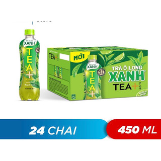 Thùng 24 chai trà ô long xanh Tea+ 450ml