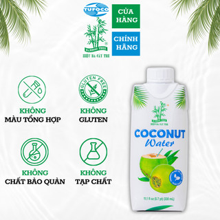NƯỚC DỪA TƯƠI HIỆU BA CÂY TRE (330ML) 100% NƯỚC DỪA TƯƠI, AN TOÀN SỨC KHỎE, GIẢI KHÁT