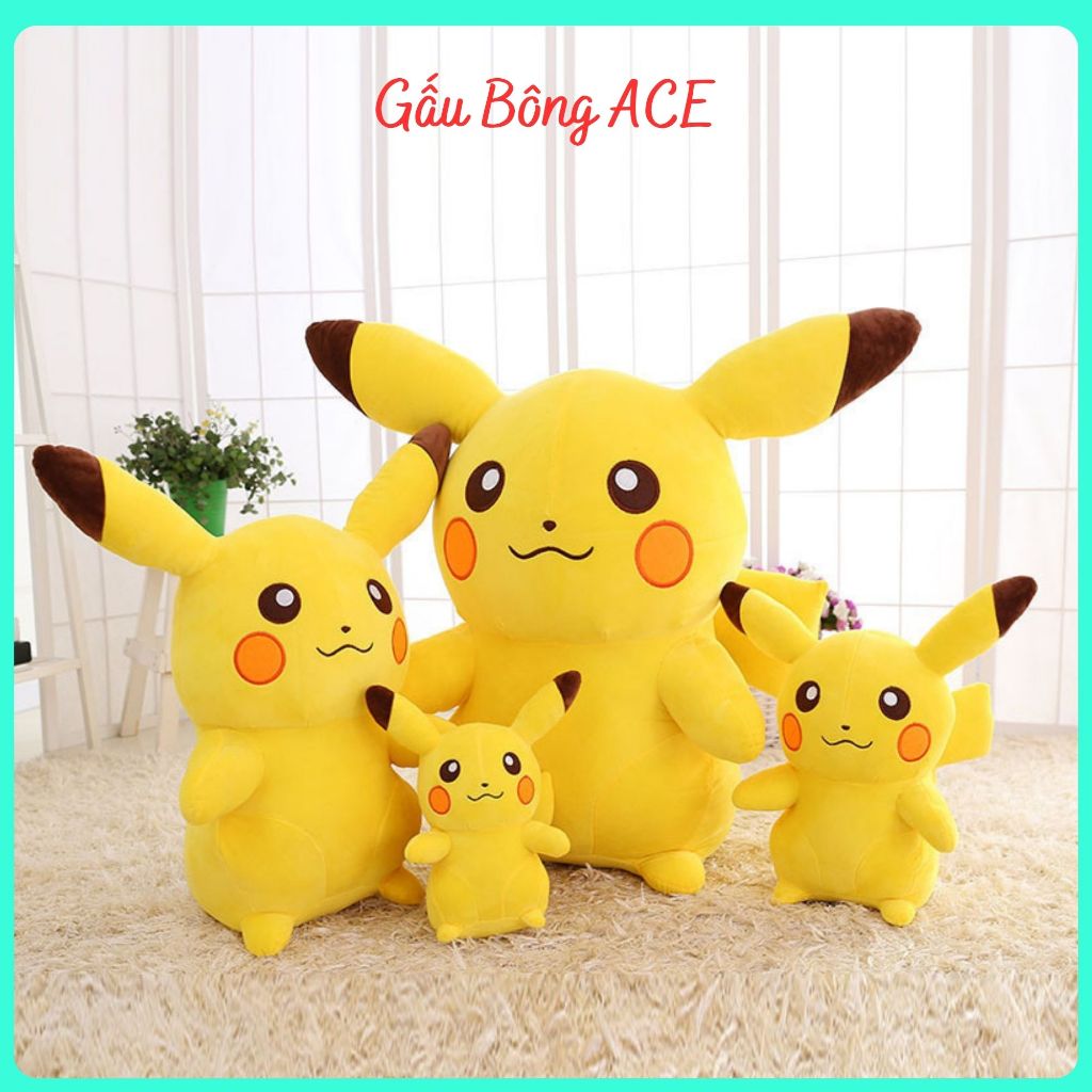 Gấu Bông Hình Pikachu Siêu Dễ Thương Mềm Mịn,Pikachu Nhồi Bông Đáng Yêu Mùi Thơm,Gấu Bông ACE