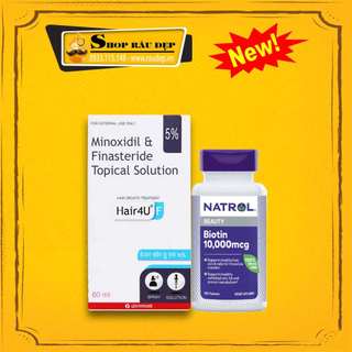  Combo Dung Dịch Hair 4U F + Biotin  Hỗ Trợ Mọc Tóc