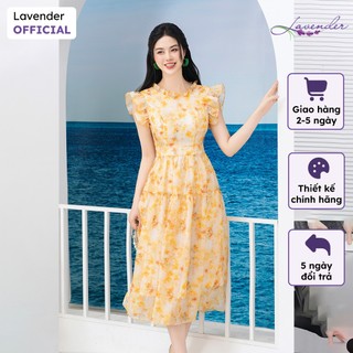 Đầm hoa Thời Trang LAVENDER dáng xòe bèo sát nách 2 màu cực xinh D3037