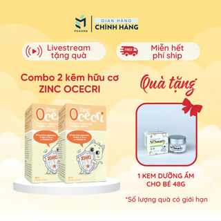 Combo 2 Kẽm Hữu Cơ ZinC Ocecri Cho Bé Chứa DHA Và Vitamin B6 Nhập Khẩu Nguyên Hộp Từ Italia Giúp Bé Ăn Ngon 30ML