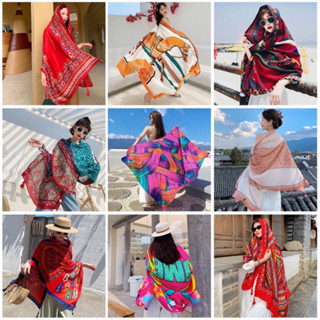 [HÀNG LOẠI 1]_Khăn Choàng Boho Họa Tiết Thổ Cẩm Đi Biển 1001 Công Dụng Hot Trend
