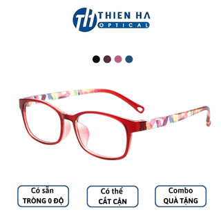 Gọng kính trẻ em Thiên Hà Optical SHANHE 24199 nhựa dẻo,nhẹ dáng vuông nhiều màu hợp bé 5-10 tuổi