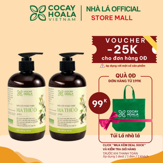 Combo 2 chai Dầu gội thảo dược Hà thủ ô Cân Bằng Sắc Tố Melanin Cỏ Cây Hoa Lá 450g - Bản cũ