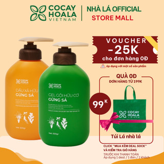 Dầu Gội Xả Hữu Cơ Gừng Sả Cỏ Cây Hoa Lá - Ngăn dầu bết tóc và giảm gàu ngứa Dung Tích 500g - Cỏ Cây Hoa Lá Hà Nội