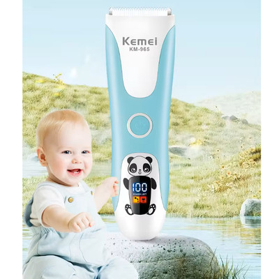 Tông Đơ Cắt Tóc Cho Bé Kemei - Thiết Kế Thông Minh - Kiểu Dáng Nhỏ Gọn Không Gây Ồn - An Toàn Cho Bé Km 965