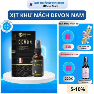 Xịt Khử Mùi Nách DEVON Giúp Làm Thơm, Khử Mùi Hôi - Hộp 30ml (Nam)