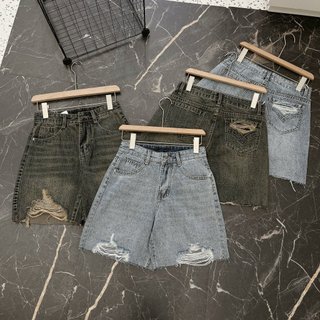 Q57 - QUẦN JEAN NGỐ RÁCH TÚI DẬP NỔI -45CM