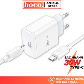 Bộ sạc nhanh Type C 30W Hoco C76A pro củ sạc PD30W kèm dây typec cho iPhone 15 samsung xiaomi adroid