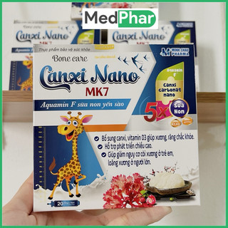 Canxi nano mk7 bone care bổ sung canxi nano, d3k2, mk7 ds minh châu