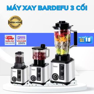 Máy Xay Sinh Tố Đa Năng BARDEFU Đức, Máy Xay Công Nghiệp 3 Cối Xay Công Suất 8500W, Xay Khỏe, Tiện Lợi, Có Bảo Hành