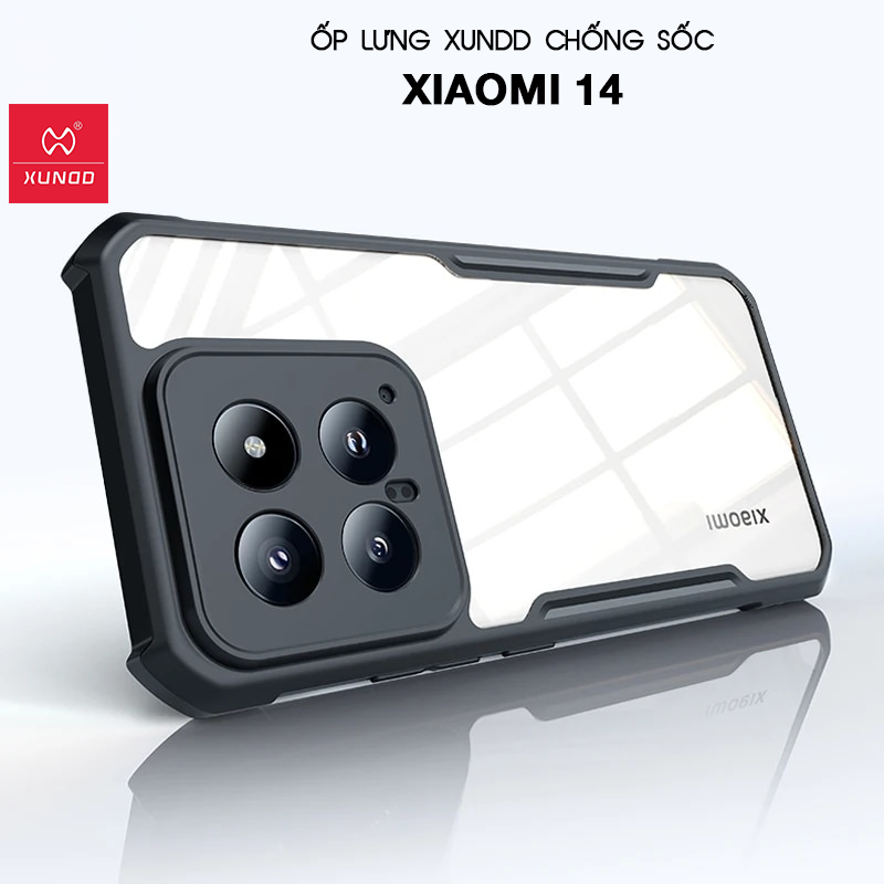 Ốp lưng XUNDD Xiaomi 14 - Chống shock, Mặt lưng trong, Viền TPU