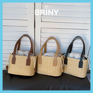 Túi cói Quảng Châu, túi xách rút dây đi biển du lịch Briny T07