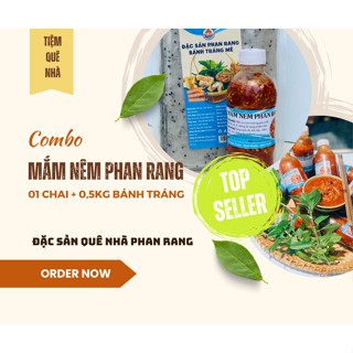  Combo 01 chai mắm nêm cá cơm + 0,5kg bánh tráng mè Phan Rang - Đặc sản Phan Rang Ninh Thuận - Tiệm Quê Nhà Thóc 