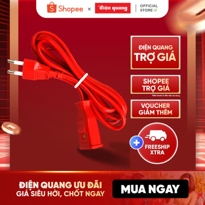 [HỎA TỐC] Cáp Nối Dài Điện Quang ĐQ EPF 2PN Chịu Tải 2500W Trắng/ Đỏ Chiều Dài 2m/5m - Bảo Hành 12 Tháng