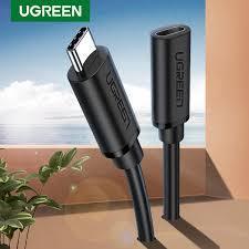Dây USB C nối dài Ugreen 40574 US312 (USB C 3.1 4K@60Hz PD 60W 5A, Male to FeMale 0,5M)