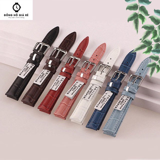Dây da đồng hồ chính hãng AONO vân cá sấu dày size 12mm, 14mm, 16mm,18mm ,20mm,22mm,24mm,26mm