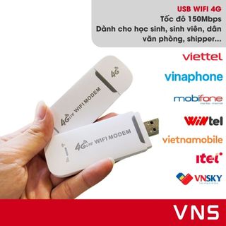 USB Phát Wifi Từ Sim 4G Tốc Độ Cao, Cắm Pc, Laptop, Tẩu Sạc, Sạc Dự Phòng
