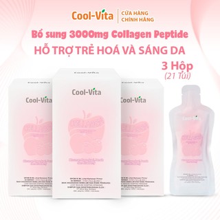 Combo 3 Hộp·Nước Uống Collagen Peptide Coolvita Giúp Trẻ Hóa Da, Cải Thiện Sức Khỏe Cho Tóc Móng