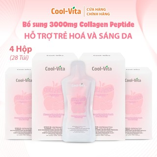 Combo 4 Hộp Nước Uống Collagen Peptide Giúp Trẻ Hóa Da, Cải Thiện Sức Khỏe Cho Tóc Móng Coolvita